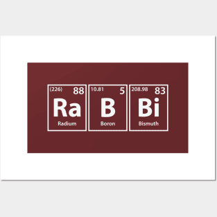 Rabbi (Ra-B-Bi) Periodic Elements Spelling Posters and Art